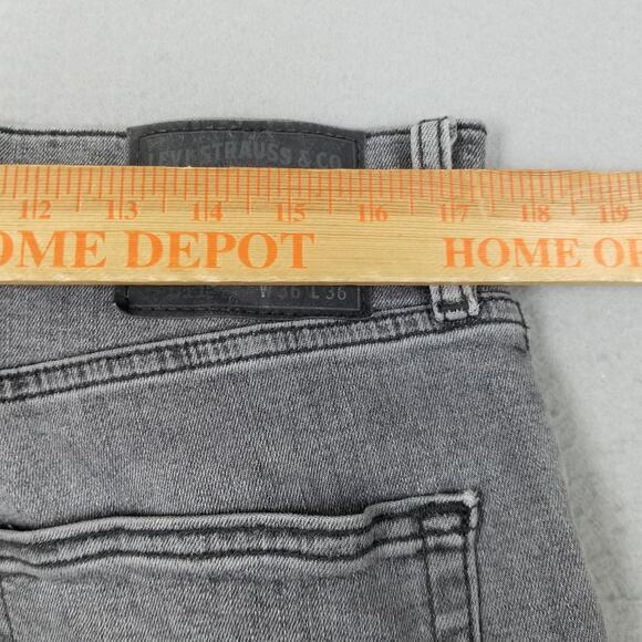 Levis 511 Jeans Mens 36x36 Gray Slim Fit Stretch Denim Pants Mid Rise Casual - Picture 7 of 12